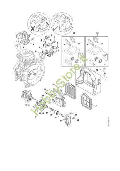 Picture of Flangia intermedia, filtro aria FS 240 C-E