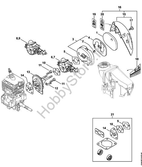 Filtro aria, flangia intermedia Decespugliatrici (FS) FS 56 RC-E della marca Stihl