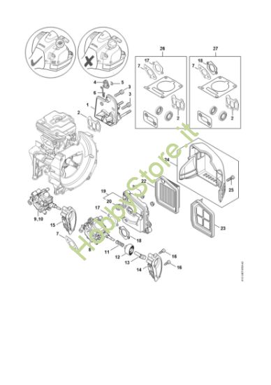Picture of Flangia intermedia, filtro aria FR 460 TC-EM