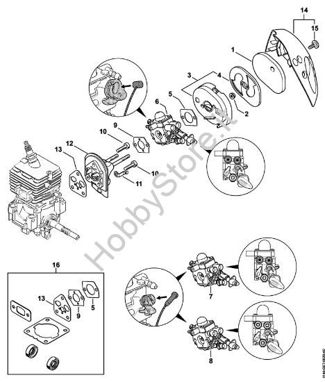 Filtro aria, flangia intermedia Motori Kombi (KM) KM 56 RC-E della marca Stihl