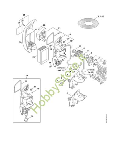 Picture of Flangia intermedia, filtro aria BR 430