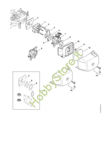 Picture of Flangia intermedia, filtro aria HS 87 T