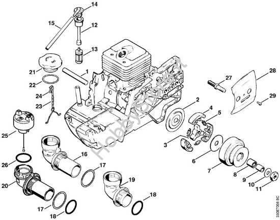 Frizione, elemento di raccordo Troncatrici (TS) TS 350 della marca Stihl