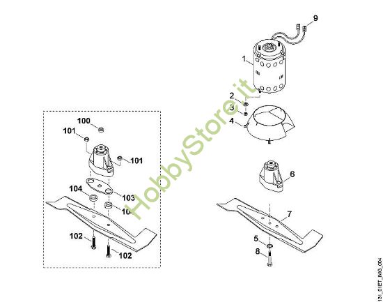 D - Motore, lama MA MA 450 della marca Viking