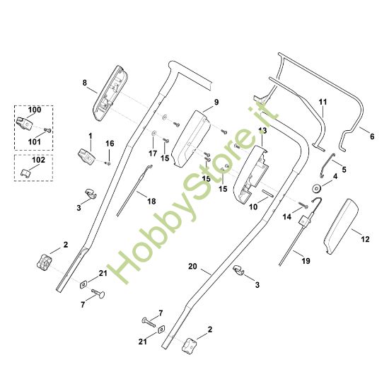 Picture of A - Parte superiore manubrio MB 2.0 RTX