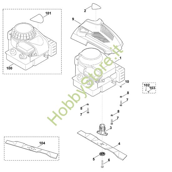 Picture of C - Motore, lama MB 2.1 R