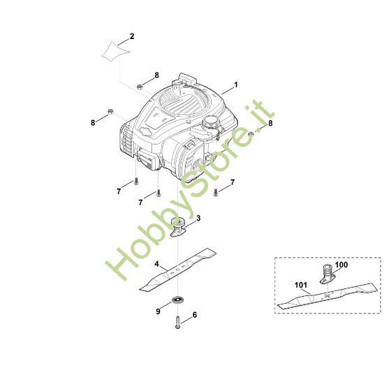 Picture of C - Motore, lama MB 2.2 R