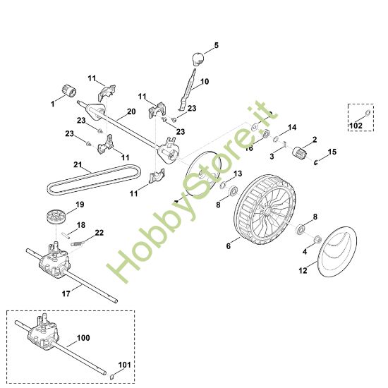 Picture of D - Asse anteriore, Cambio MB 2.2 RT