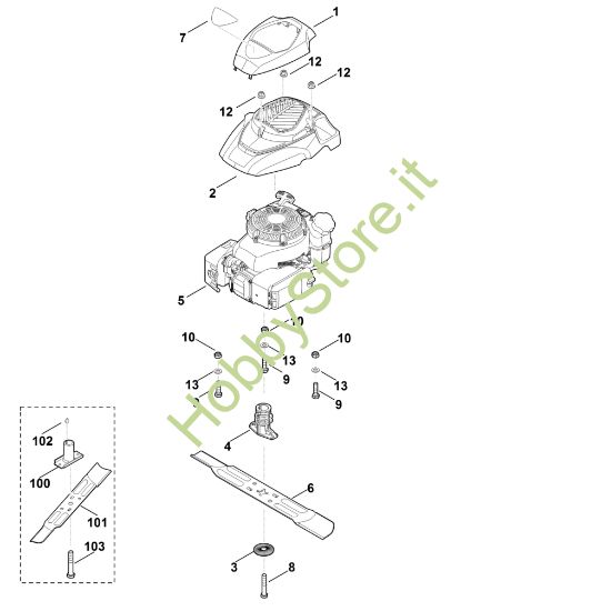 Picture of D - Motore, lama MB 253.0
