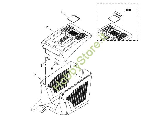 Picture of E - Cesto raccolta erba MB 400 X