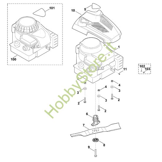 Picture of D - Motore, lama MB 443.0 X