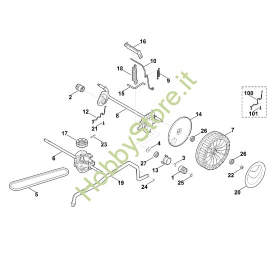 Picture of C - Regolazione altezza asse posteriore MB 443.1 T