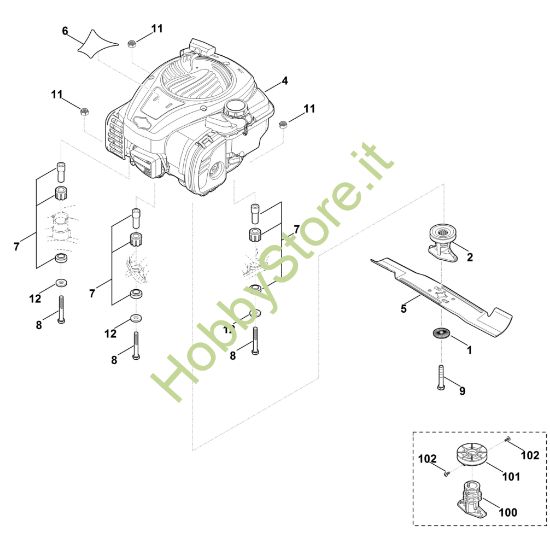 Picture of D - Motore, lama MB 448.1 T