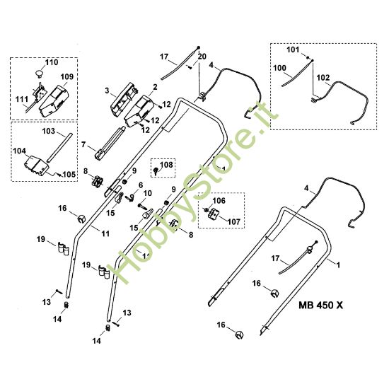Picture of A - Manubrio MB 450 X
