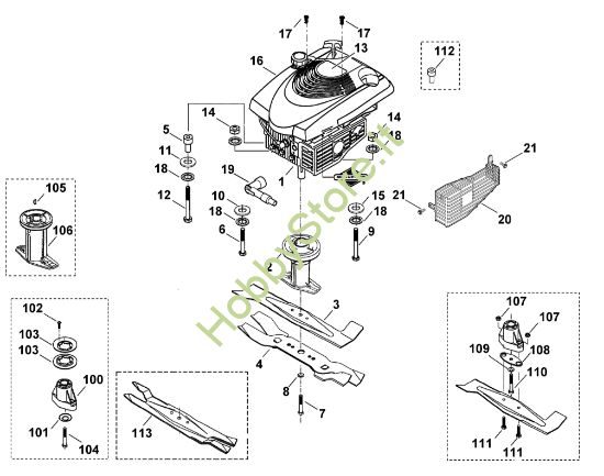 Picture of F - Motore, lama MB 455 C