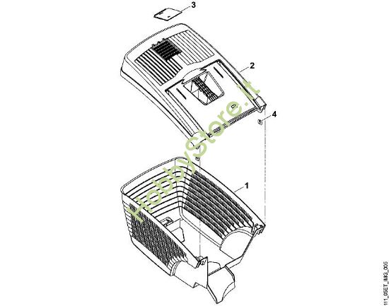 E - Cesto raccolta erba MB MB 460 della marca Viking