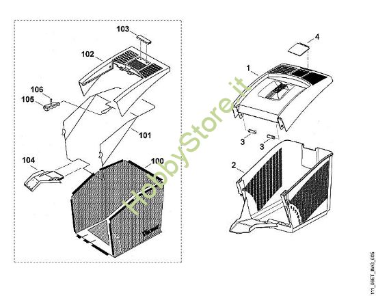 E - Cesto raccolta erba MB MB 500 della marca Viking