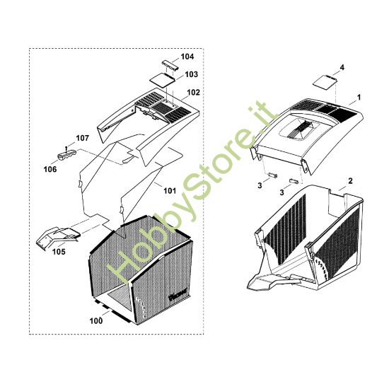 Picture of E - Cesto raccolta erba MB 505 E