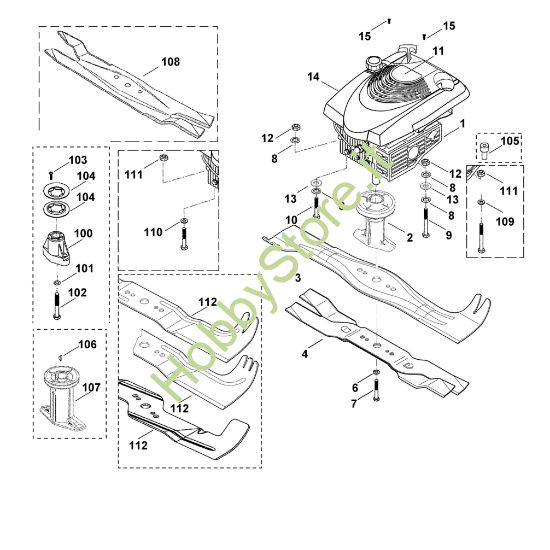 Picture of D - Motore, lama MB 505 KAT