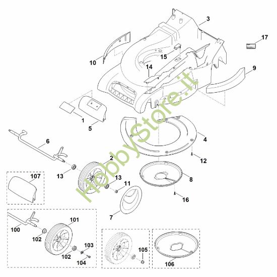 Picture of D - Scocca, asse anteriore MB 545.0 T