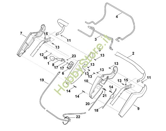 Picture of A - Parte superiore manubrio MB 545.0 V