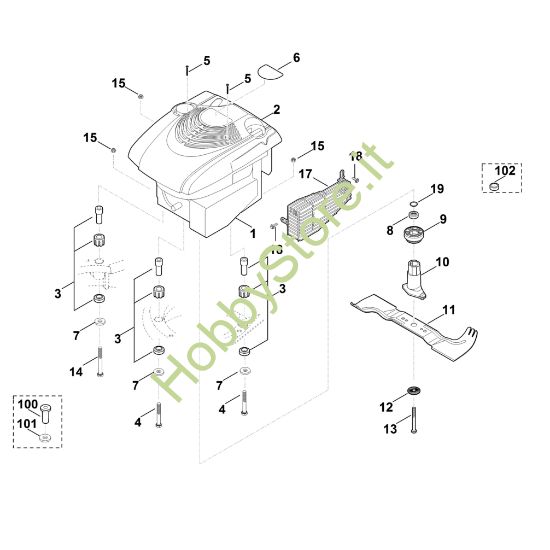 Picture of F - Motore, lama MB 545.0 VE