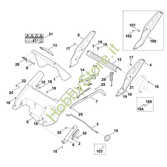 Picture of C - Telaio, regolazione altezza MB 545.0 VM