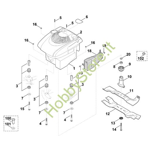 Picture of F - Motore, lama MB 545.0 VM