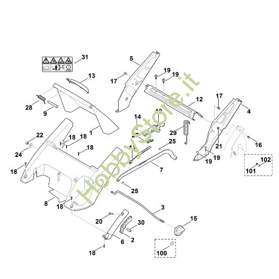 Picture of C - Telaio, regolazione altezza MB 545.0 VR