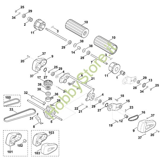 Picture of E - Asse posteriore, Trazione MB 545.0 VR