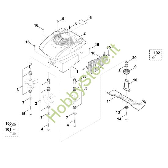 Picture of F - Motore, lama MB 545.0 VR