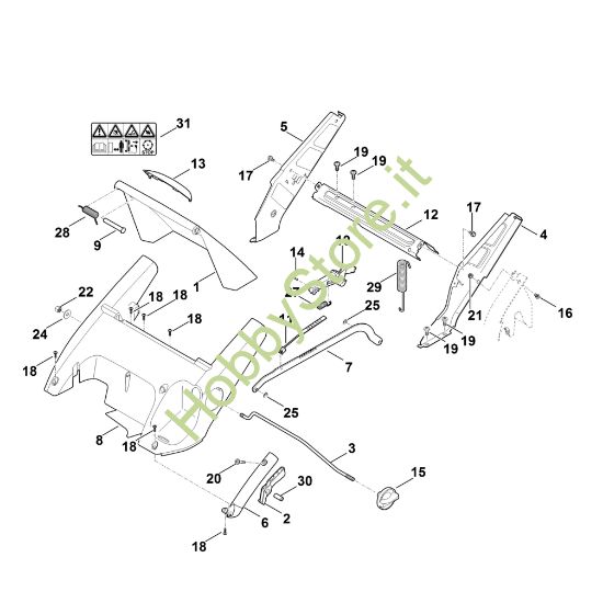 Picture of C - Telaio, regolazione altezza MB 545.1
