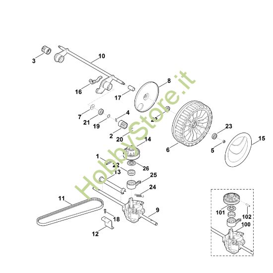 Picture of E - Asse posteriore, cambio MB 545.1 V