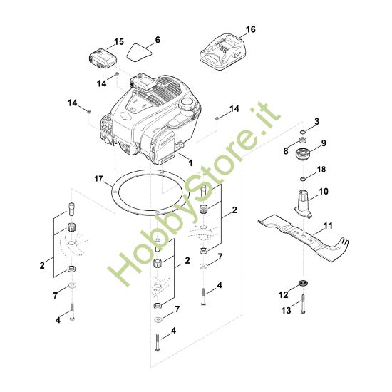 Picture of F - Motore, lama MB 545.1 VE