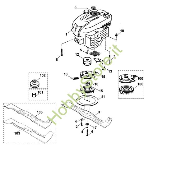 Picture of E - Motore, lama MB 555 C