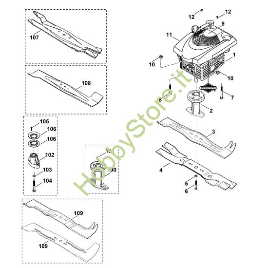 Picture of E - Motore, lama MB 555 E