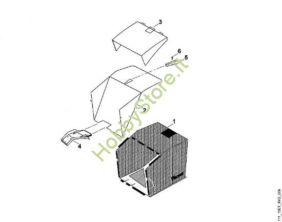 F - Cesto raccolta erba MB MB 555 MQ della marca Viking
