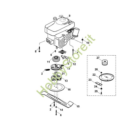 Picture of E1 - Motore, lama MB 555 PRO