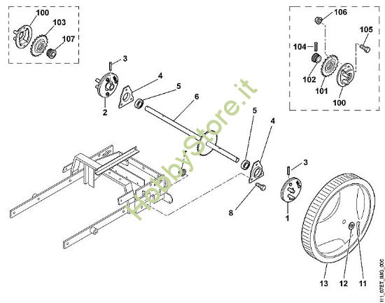 F - Ruote posteriori MB MB 6 RC della marca Viking