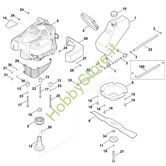 Picture of D - Motore, serbatoio, Lama MB 6.1 RV