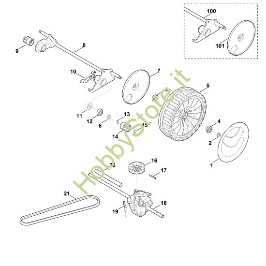 Picture of E - Asse posteriore, cambio MB 650.0 T