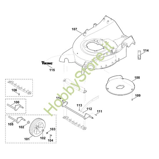Picture of D1 - Scocca, asse anteriore MB 650.0 TK