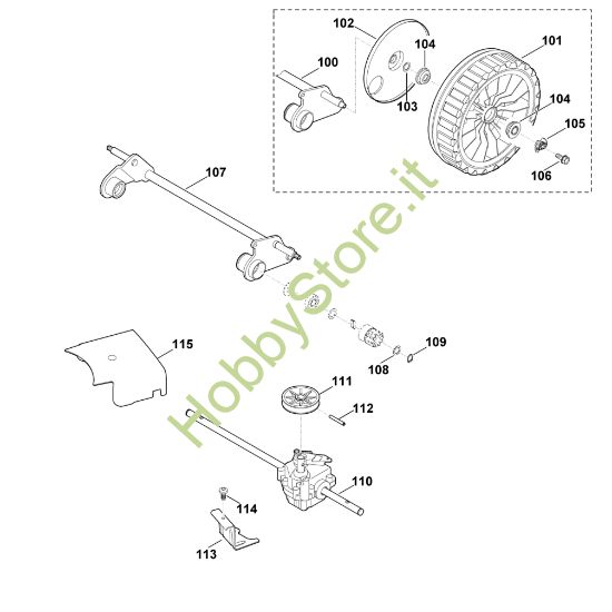 Picture of E1 - Asse posteriore, cambio MB 650.0 TK