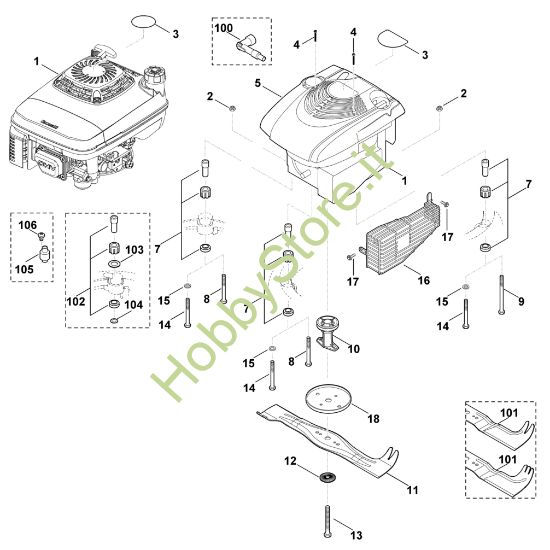 Picture of F - Motore, lama MB 650.0 TK