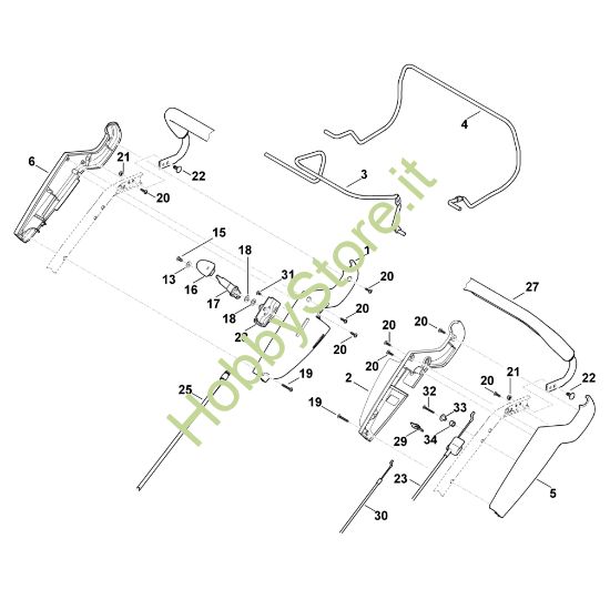 Picture of A - Parte superiore manubrio MB 650.0 V