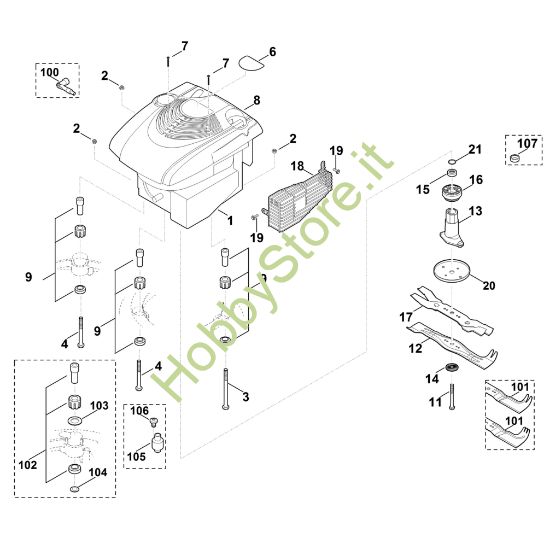 Picture of F - Motore, lama MB 650.0 V