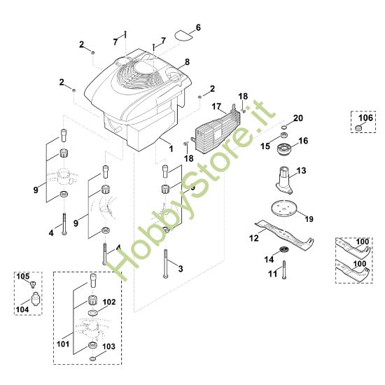 Picture of F - Motore, lama MB 650.0 VE