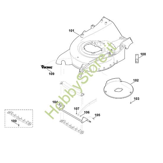 Picture of D1 - Scocca, asse anteriore MB 650.0 VR