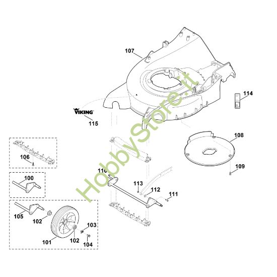 Picture of D1 - Scocca, asse anteriore MB 650.0 VS