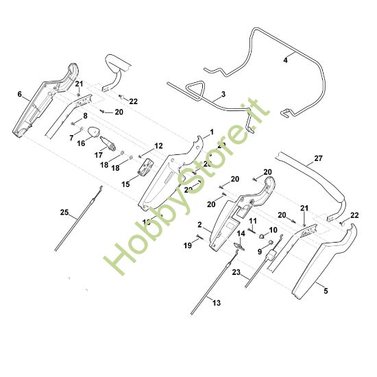 Picture of A - Parte superiore manubrio MB 650.1 V
